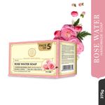 Buy Khadi Natural Rosewater Handmade Soap| Clean, Tone & Nourish (Pack of 5) - 625 g - Purplle