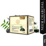 Buy Khadi Natural Neem Charcoal Handmade Soap| Anti - Bacterial (Pack of 3) - 375 g - Purplle