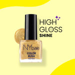 Buy NY Bae Color Rush Nail Paint - Golden Glee 01 (9 ml) | Chip Resistant | Long Lasting | Quick Dry | Gel Nail Polish - Purplle