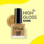 Buy NY Bae Color Rush Nail Paint - Glam Giltter 02 (9 ml) | Chip Resistant | Long Lasting | Quick Dry | Gel Nail Polish - Purplle