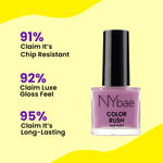 Buy NY Bae Color Rush Nail Paint - Violet Love 14 (9 ml) | Chip Resistant | Long Lasting | Quick Dry | Gel Nail Polish - Purplle