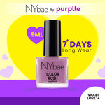 Buy NY Bae Color Rush Nail Paint - Violet Love 14 (9 ml) | Chip Resistant | Long Lasting | Quick Dry | Gel Nail Polish - Purplle