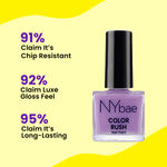 Buy NY Bae Color Rush Nail Paint -Lilac Lady 15 (9 ml) | Chip Resistant | Long Lasting | Quick Dry | Gel Nail Polish - Purplle