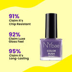 Buy NY Bae Color Rush Nail Paint - Goofy Grape 16 (9 ml) | Chip Resistant | Long Lasting | Quick Dry | Gel Nail Polish - Purplle