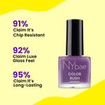 Buy NY Bae Color Rush Nail Paint - Orchid Organza 17 (9 ml) | Chip Resistant | Long Lasting | Quick Dry | Gel Nail Polish - Purplle