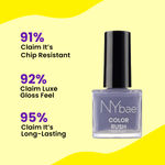 Buy NY Bae Color Rush Nail Paint - Smokey Blue 21 (9 ml) | Chip Resistant | Long Lasting | Quick Dry | Gel Nail Polish - Purplle