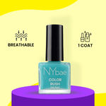 Buy NY Bae Color Rush Nail Paint - Turquoise Treat 25 (9 ml) | Chip Resistant | Long Lasting | Quick Dry | Gel Nail Polish - Purplle