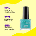 Buy NY Bae Color Rush Nail Paint - Turquoise Treat 25 (9 ml) | Chip Resistant | Long Lasting | Quick Dry | Gel Nail Polish - Purplle