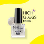 Buy NY Bae Color Rush Nail Paint - Silver Shimmy 33 (9 ml) | Chip Resistant | Long Lasting | Quick Dry | Gel Nail Polish - Purplle