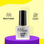 Buy NY Bae Color Rush Nail Paint - Silver Shimmy 33 (9 ml) | Chip Resistant | Long Lasting | Quick Dry | Gel Nail Polish - Purplle