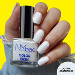 Buy NY Bae Color Rush Nail Paint - Joyful Jasmine 34 (9 ml) | Chip Resistant | Long Lasting | Quick Dry | Gel Nail Polish - Purplle