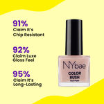 Buy NY Bae Color Rush Nail Paint - Pink Pearl 37 (9 ml) | Chip Resistant | Long Lasting | Quick Dry | Gel Nail Polish - Purplle
