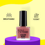 Buy NY Bae Color Rush Nail Paint - Cute Carnation 43 (9 ml) | Chip Resistant | Long Lasting | Quick Dry | Gel Nail Polish - Purplle