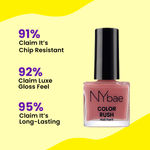 Buy NY Bae Color Rush Nail Paint - Cute Carnation 43 (9 ml) | Chip Resistant | Long Lasting | Quick Dry | Gel Nail Polish - Purplle