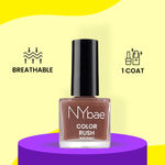 Buy NY Bae Color Rush Nail Paint - Wild Walnut 45 (9 ml) | Chip Resistant | Long Lasting | Quick Dry | Gel Nail Polish - Purplle