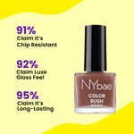Buy NY Bae Color Rush Nail Paint - Wild Walnut 45 (9 ml) | Chip Resistant | Long Lasting | Quick Dry | Gel Nail Polish - Purplle