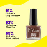Buy NY Bae Color Rush Nail Paint - Latte Love 46 (9 ml) | Chip Resistant | Long Lasting | Quick Dry | Gel Nail Polish - Purplle