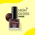 Buy NY Bae Color Rush Nail Paint - Chocolate Cake 47 (9 ml) | Chip Resistant | Long Lasting | Quick Dry | Gel Nail Polish - Purplle