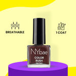 Buy NY Bae Color Rush Nail Paint - Chocolate Cake 47 (9 ml) | Chip Resistant | Long Lasting | Quick Dry | Gel Nail Polish - Purplle