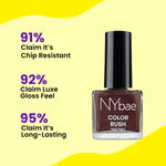 Buy NY Bae Color Rush Nail Paint - Chocolate Cake 47 (9 ml) | Chip Resistant | Long Lasting | Quick Dry | Gel Nail Polish - Purplle