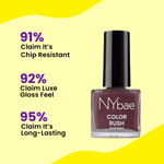 Buy NY Bae Color Rush Nail Paint - Hot Coffee 48 (9 ml) | Chip Resistant | Long Lasting | Quick Dry | Gel Nail Polish - Purplle
