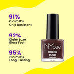 Buy NY Bae Color Rush Nail Paint - Baked Brownie 49 (9 ml) | Chip Resistant | Long Lasting | Quick Dry | Gel Nail Polish - Purplle