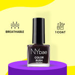 Buy NY Bae Color Rush Nail Paint - Wicked Wine 50 (9 ml) | Chip Resistant | Long Lasting | Quick Dry | Gel Nail Polish - Wicked Wine 50 - Purplle