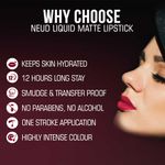 Buy NEUD Matte Liquid Lipstick Peachy Pink with Jojoba Oil, Vitamin E and Almond Oil - Smudge Proof 12-hour Stay Formula with Free Lip Gloss - Purplle