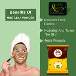 Buy Online Quality Store Face Pack Powder Combo - 450 gm (Set of 3) |mint powder |neem powder |tulsi powder for face and body multipurpose{mint_neem_tulsi_400} - Purplle