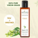 Buy Mystiq Living Neem Oil (200 ml) | Pure Neem Oil | Neem Oil for Hair | Neem Oil For Face | Neem Hair Oil | For Hair And Skin | Cold Pressed, 100% Pure And Natural - Purplle