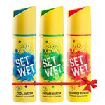 Buy Set Wet Cool, Charm and Mischief Avatar Deodorant Spray Perfume, 150 ml Each (Pack of 3) - Purplle