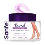 Buy Sanfe Bumps Erasing Body Scrub for Rough & Bumpy Skin, Tan and Strawberry Legs | Glycolic Acid, Walnut Shell | Bath to Remove Dirt, Dead Skin | 100g for women for soft & bright skin - Purplle