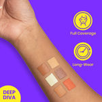 Buy NY Bae Full Coverage Concealer Palette - Deep Diva 03 (9 gm) | Concealer | Foundation | Contour | Colour Correctors | Glowing Deep Skin | Face Makeup | Creamy Finish - Purplle