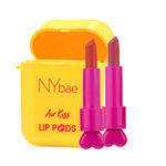 Buy NY Bae Air Kiss Lip Pods - Timeless Nude 03 | Creamy Matte Lipstick | Mauve & Nude Lipstick | Long Lasting | Lip & Cheek Stain | Moisturising | Airpods Case | Travel Kit (2.4g) - Purplle