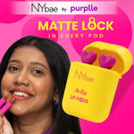 Buy NY Bae Air Kiss Lip Pods - Peach Sensation 06 (2.4 gm)| Creamy Matte Lipstick | Mauve & Brown Lipstick | Long Lasting | Lip & Cheek Stain | Moisturising | Airpods Case | Travel Kit - Purplle