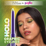 Buy NY Bae Holographic Gel Eyeliner - Electric Lime 03 | Kajal | Waterproof Eyeliner | Long Lasting | Eyeshadow | Pen Eyeliner | Neon Green Blue Eyeliner | Eye Makep (0.25g) - Purplle