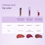 Buy Plum Glassy Glaze Lip Lacquer |Glossy Finish|3-in-1 Lipstick + Lip Balm + Gloss | 08 Fuchsia Fiesta - Purplle