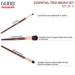 Buy GUBB Essential Trio Kit Set Of 3 Makeup Brushes (Foundation Brush, Eyeshadow Brush & Lip Brush) - Purplle
