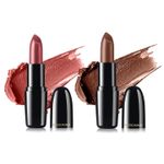 Buy FACES CANADA Festive Pout - Weightless Creme Finish Lipstick Pack of 2 - Summer Ready + Dark Cocoa (4gx2) | Creamy Finish | Silky Smooth Texture | Long Lasting Rich Color | Hydrated Lips | Vitamin E, Jojoba Oil, Shea Butter, Almond Oil - Purplle