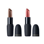 Buy FACES CANADA Festive Glam - Weightless Matte Lipstick Pack of 2 - Pretty Sepia + Subtle Mauve (4.5gx2) | Highly Pigmented Lip Color | Smooth One Stroke Glide | Moisturizes & Hydrates Lips | Vitamin E, Jojoba & Almond Oil Enriched - Purplle