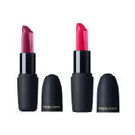 Buy FACES CANADA Festive Glam - Weightless Matte Lipstick Pack of 2 - Hot Plum + Fuschia Wave (4.5gx2) | Highly Pigmented Lip Color | Smooth One Stroke Glide | Moisturizes & Hydrates Lips | Vitamin E, Jojoba & Almond Oil Enriched - Purplle