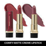 Buy FACES CANADA Festive Hues - Comfy Matte Creme Lipstick Pack of 2 - Livin' It Up + Keepin’ It Real (4.2gx2) | 8HR Long Stay | Creamy Matte Finish | Intense Color | Super Hydrating & Nourishing | Single Stroke Smooth Application - Purplle