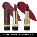 Buy FACES CANADA Festive Hues - Comfy Matte Creme Lipstick Pack of 2 - Oh So Serious & Over And Out (4.2gx2) | 8HR Long Stay | Creamy Matte Finish | Intense Color | Super Hydrating & Nourishing | Single Stroke Smooth Application - Purplle