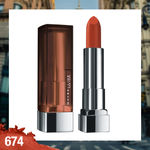 Buy Maybelline New York Color Sensational Creamy Matte Lipstick, 674 Madison Red (3.9 gm) - Purplle