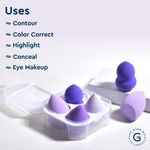 Buy GUBB Beauty Blender Makeup Sponge Set of 4 - Purple Assorted - Purplle