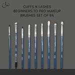 Buy Cuffs N Lashes Makeup Brushes, The ULTIMATE Eye Brush set | Eye Makeup Brushes for Beginners to Pro, Set of 9(A) - Purplle