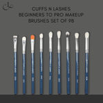 Buy Cuffs N Lashes Makeup Brushes, The ULTIMATE Eye Brush set | Eye Makeup Brushes for Beginners to Pro, Set of 9(B) - Purplle