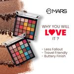 Buy MARS Makeup Kit with 25 Shades Eyeshadow Pallete, Blusher, Highlighter, Bronzer and 7 Shades Lip Pallete - 02 - Purplle