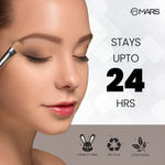 Buy MARS 2-In-1 Hue Gel Eyeliner | Waterproof & Smudgeproof Formula | Stay Upto 24 Hours | Comes With 2 Brush Set (6 gm) (Black & Brown) - Purplle