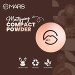 Buy MARS Matte On Compact Powder with Applicator Puff | Flawless Matte Finish for Face Makeup | Absorbs Oil, Conceals, and Blurs Pores | Long-Lasting & Lightweight Formula | (8 gm) (03-NATURAL) - Purplle